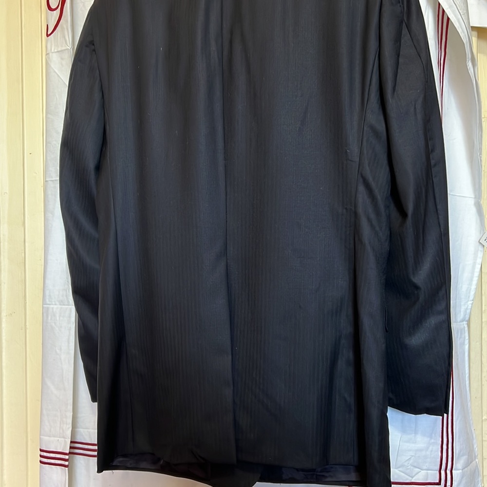 HICKEY FREEMAN Blazer/ suit jacket dark grey with pattern ( photo) excellent - Picture 8 of 13